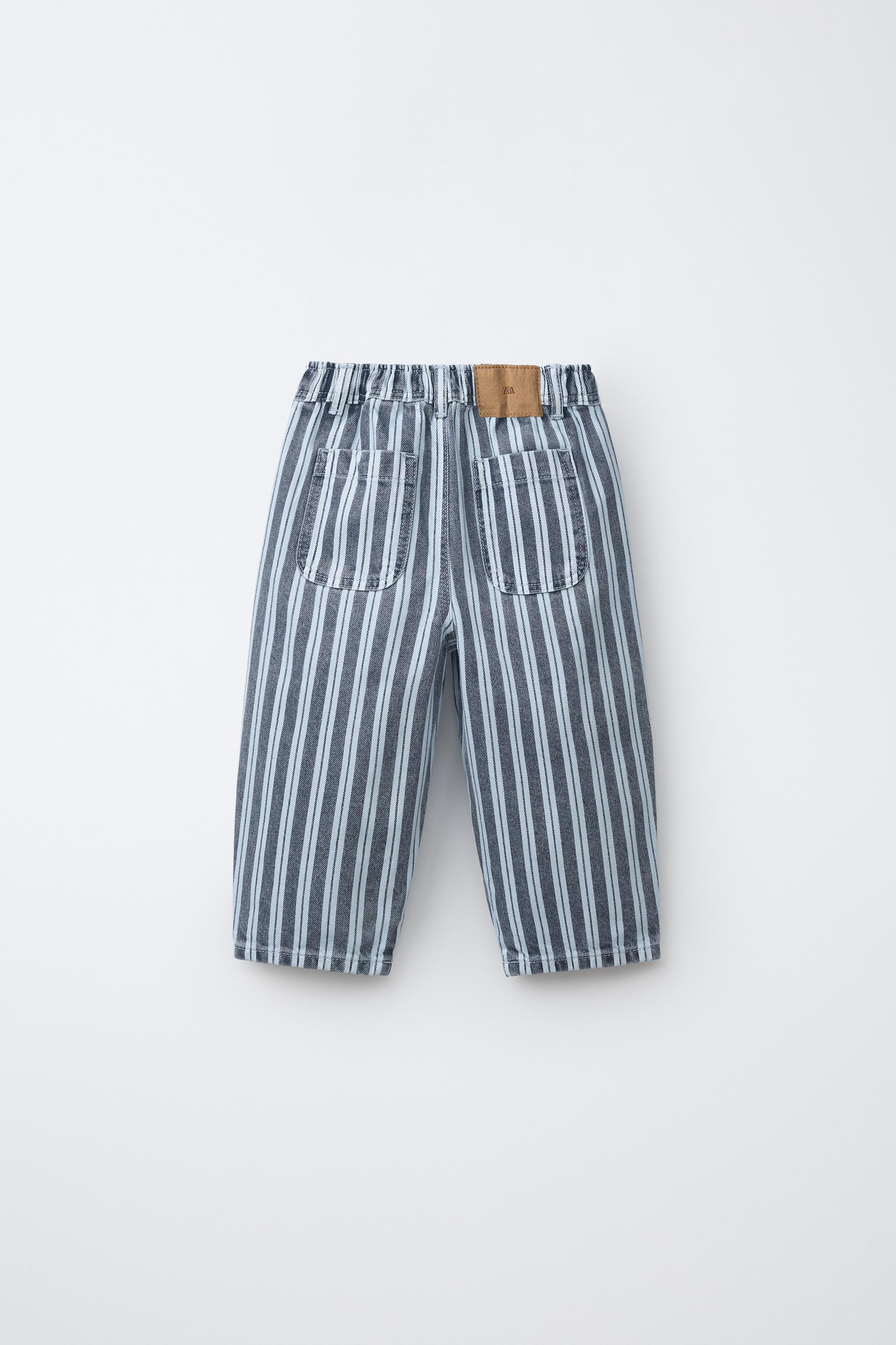 JEAN BAGGY À RAYURES
