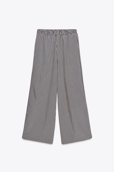 PANTALÓN FLUIDO RAYAS ZW COLLECTION - Azul / Blanco de Zara