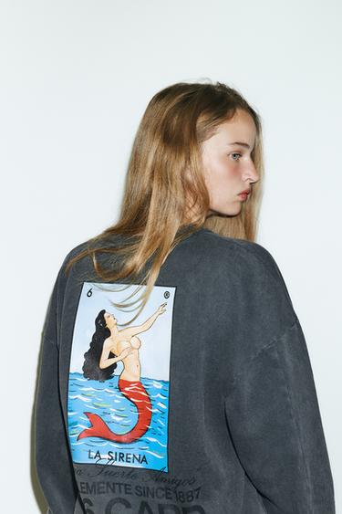 SWEAT EFFET DÉLAVÉ SAN CLEMENTE® - Gris anthracite de Zara - Image 2