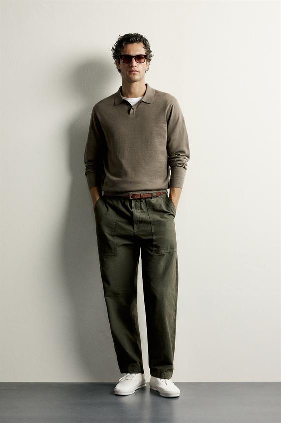 POLO ME THURJE 100% LESH REGULAR FIT - Myshk nga Zara - Imazh 0