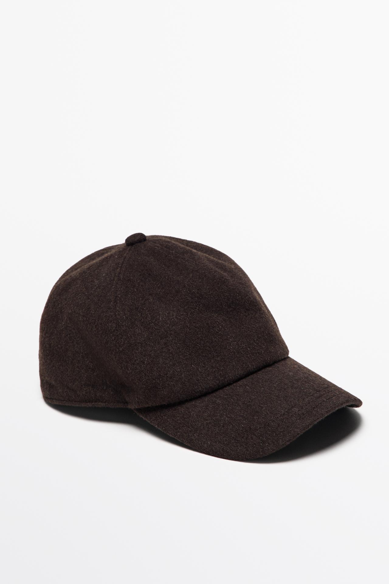 Wool blend cap — Chocolate