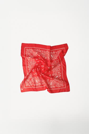 ربطة رأس بيزلي 100% حرير WILLY CHAVARRIA X ZARA - أحمر by Zara