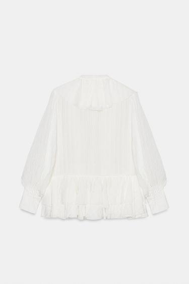 CHEMISE À VOLANTS ZW COLLECTION - Blanc de Zara - Image 4