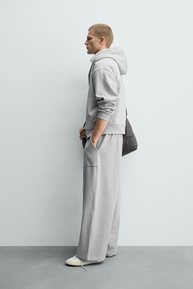 BALLOON FIT JOGGER NADRÁG RÁTÉTTEL – Szürke cirmos a ZARA-tól