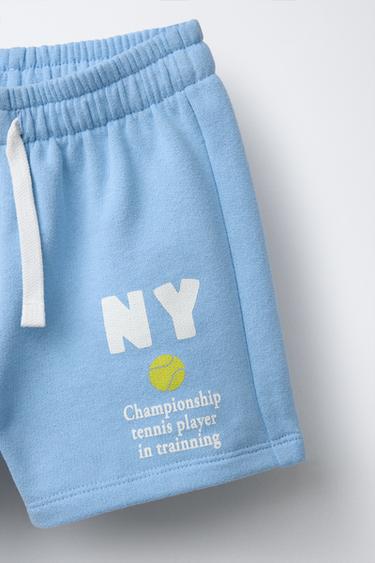 PRINTED PLUSH BERMUDA SHORTS - Light blue by Zara - Image 2