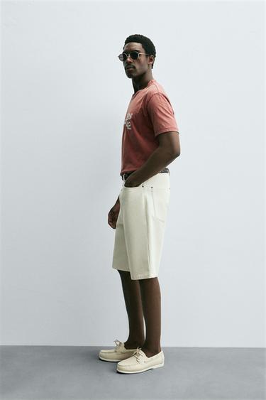 WASHED EMBROIDERED T-SHIRT - Russet by Zara - Image 3