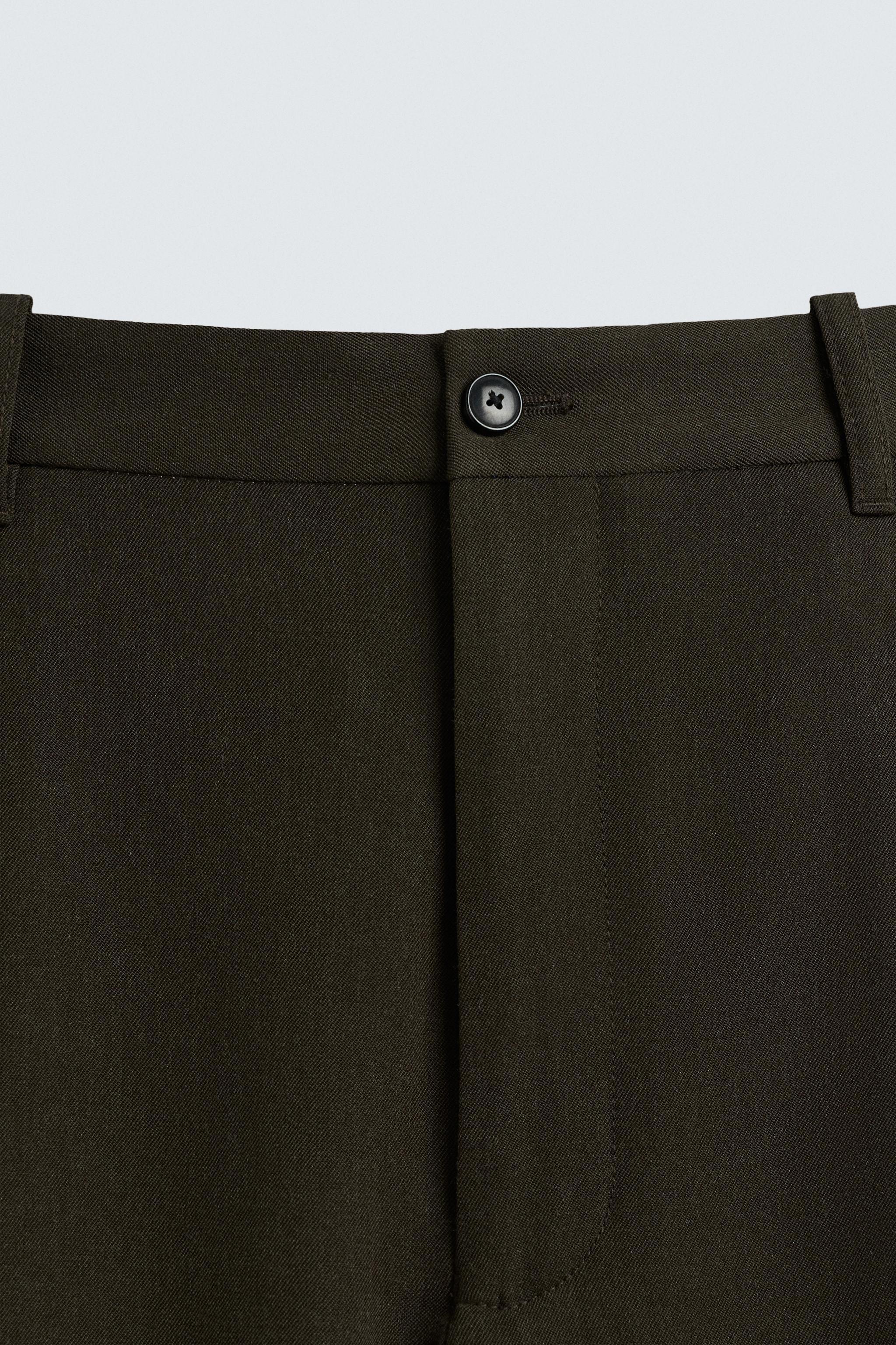 REGULAR FIT 100% WOOL PANTS