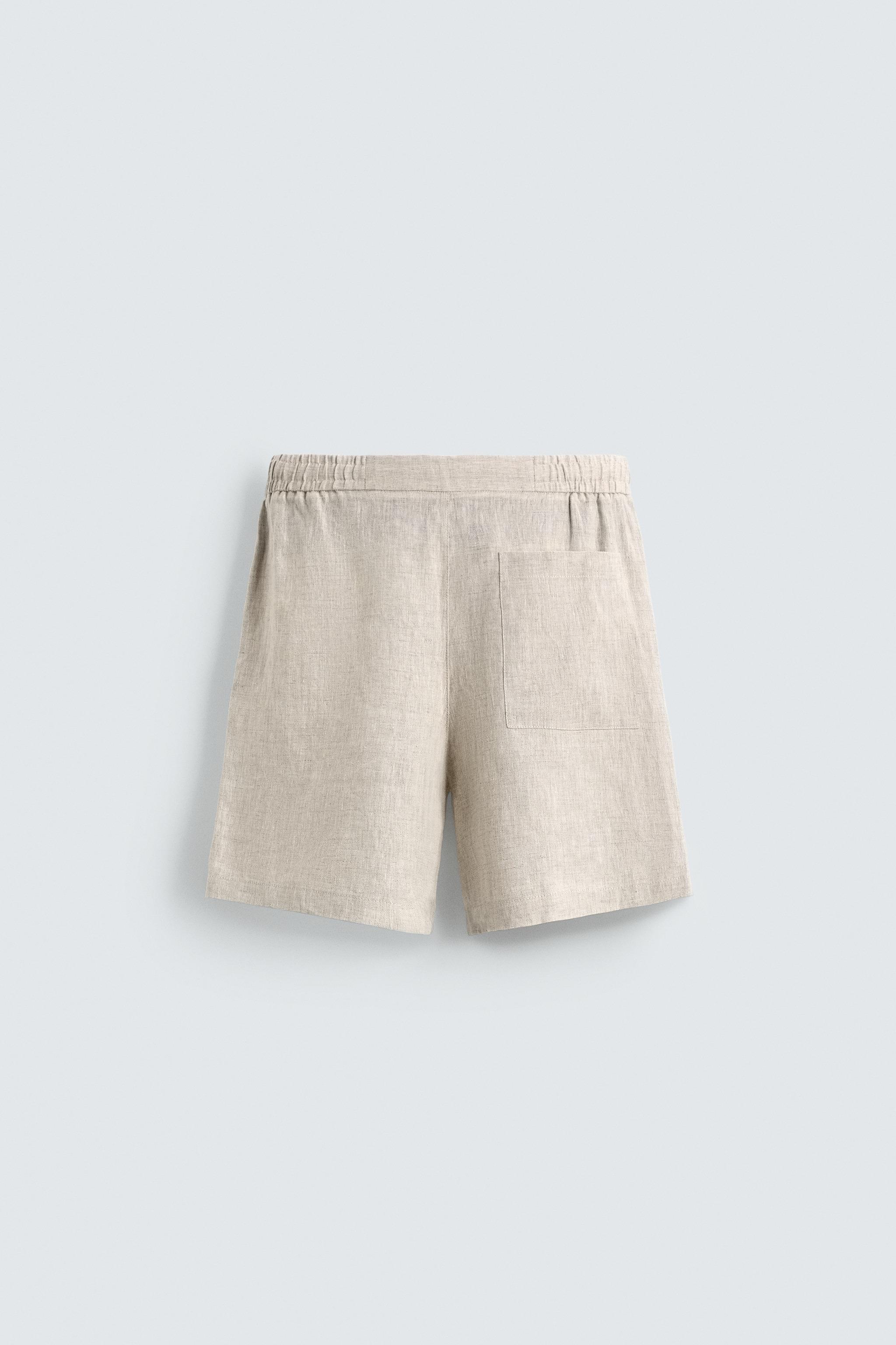 SHORT RELAXED FIT 100% LIN