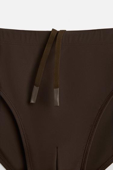 MAILLOT DE BAIN SLIP - Marron de Zara - Image 8