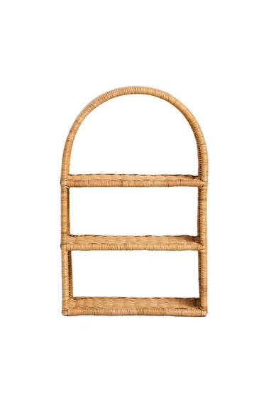 Zara KIDS’ OVAL RATTAN SHELF - Light beige