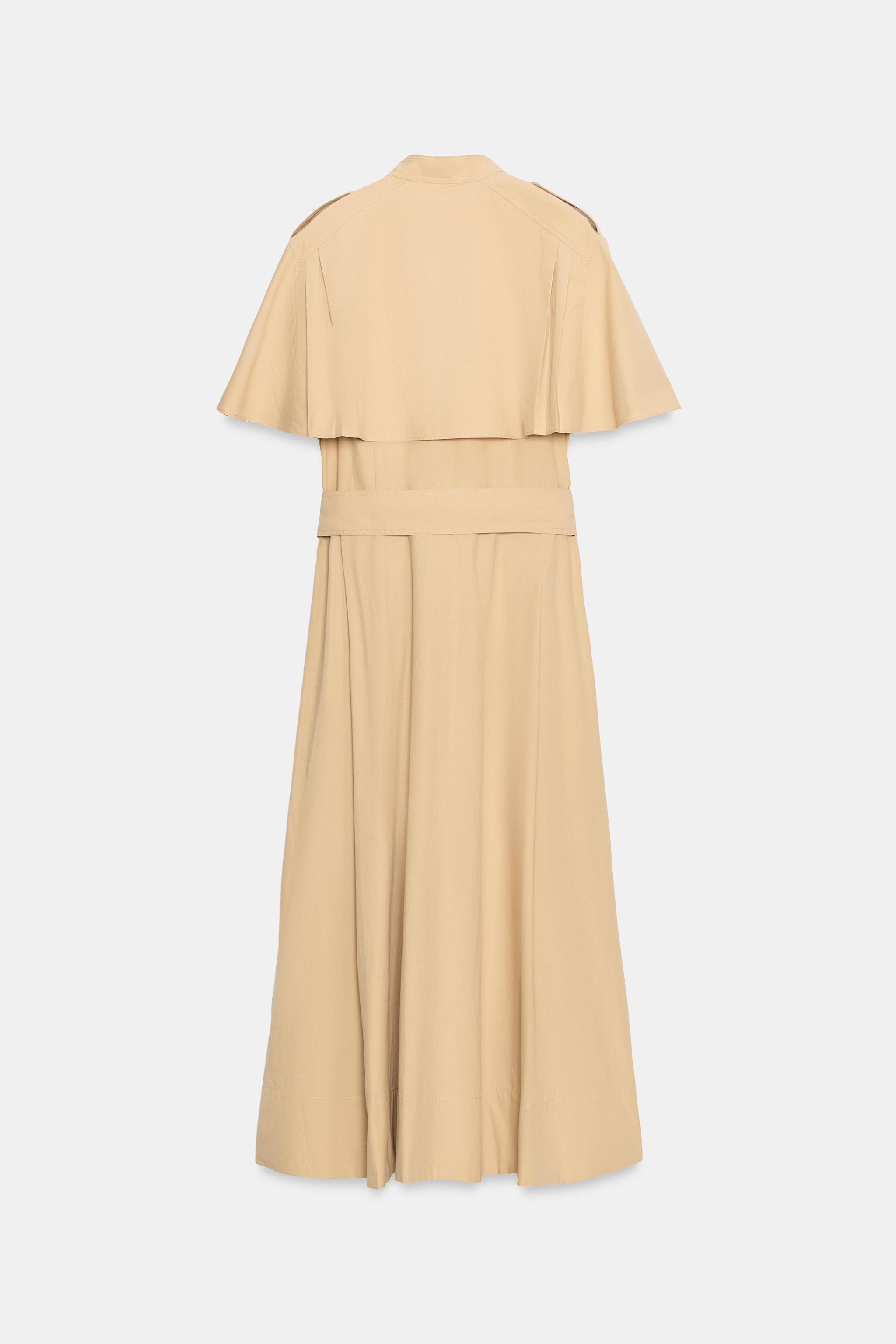 Женские платья Zara ZW COLLECTION CAPE SHIRT DRESS — фото 6