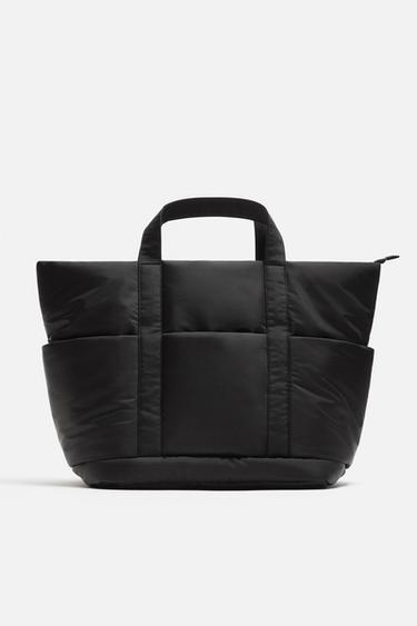 BOLSO SHOPPER NYLON - Negro de Zara