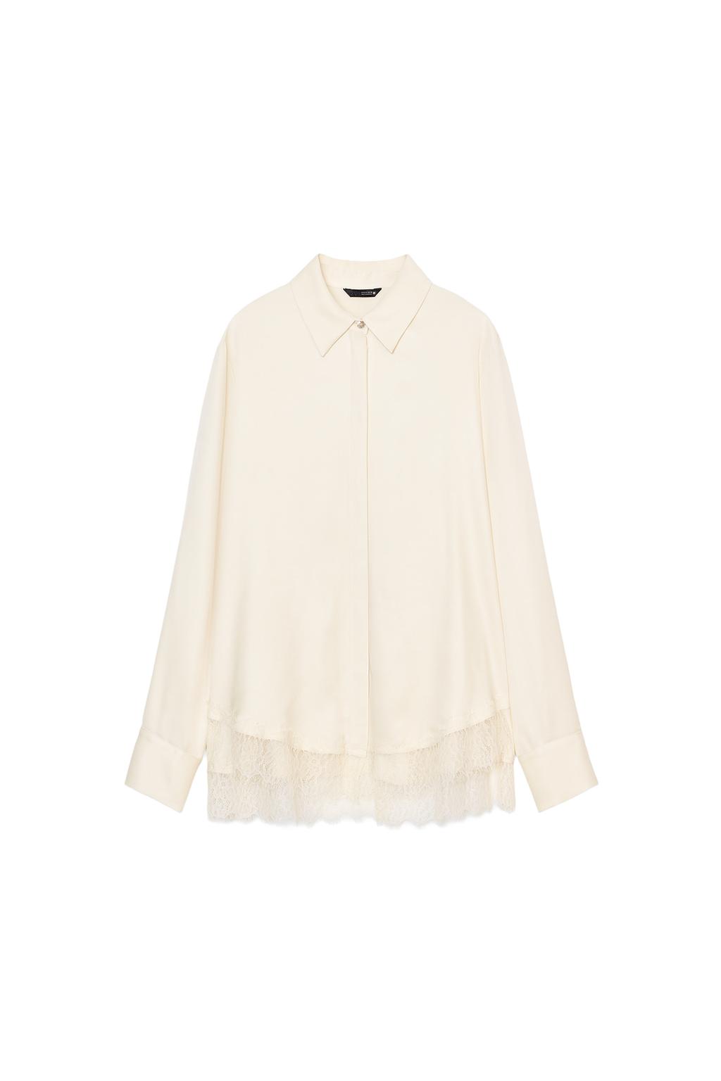 LACE SATIN EFFECT SHIRT - image 3