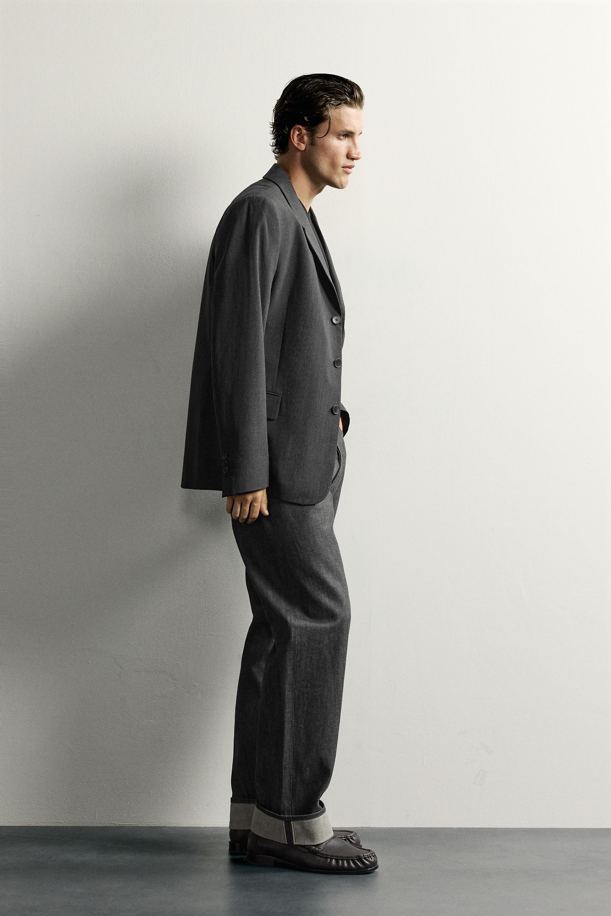 Zara YÜNLÜ REGULAR FIT BLAZER görsel 4