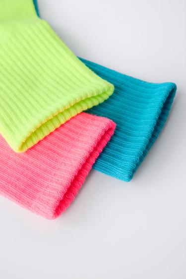 3-PACK OF NEON SOCKS - Neon yellow by Zara - Image 2