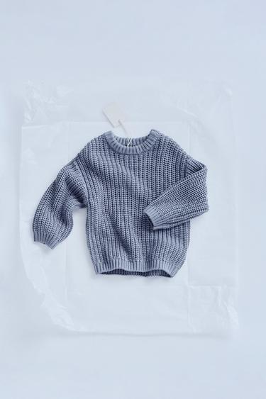 ZARA TIMELESS - CHUNKY KNIT JUMPER - Blue / Steel by Zara - Image 0