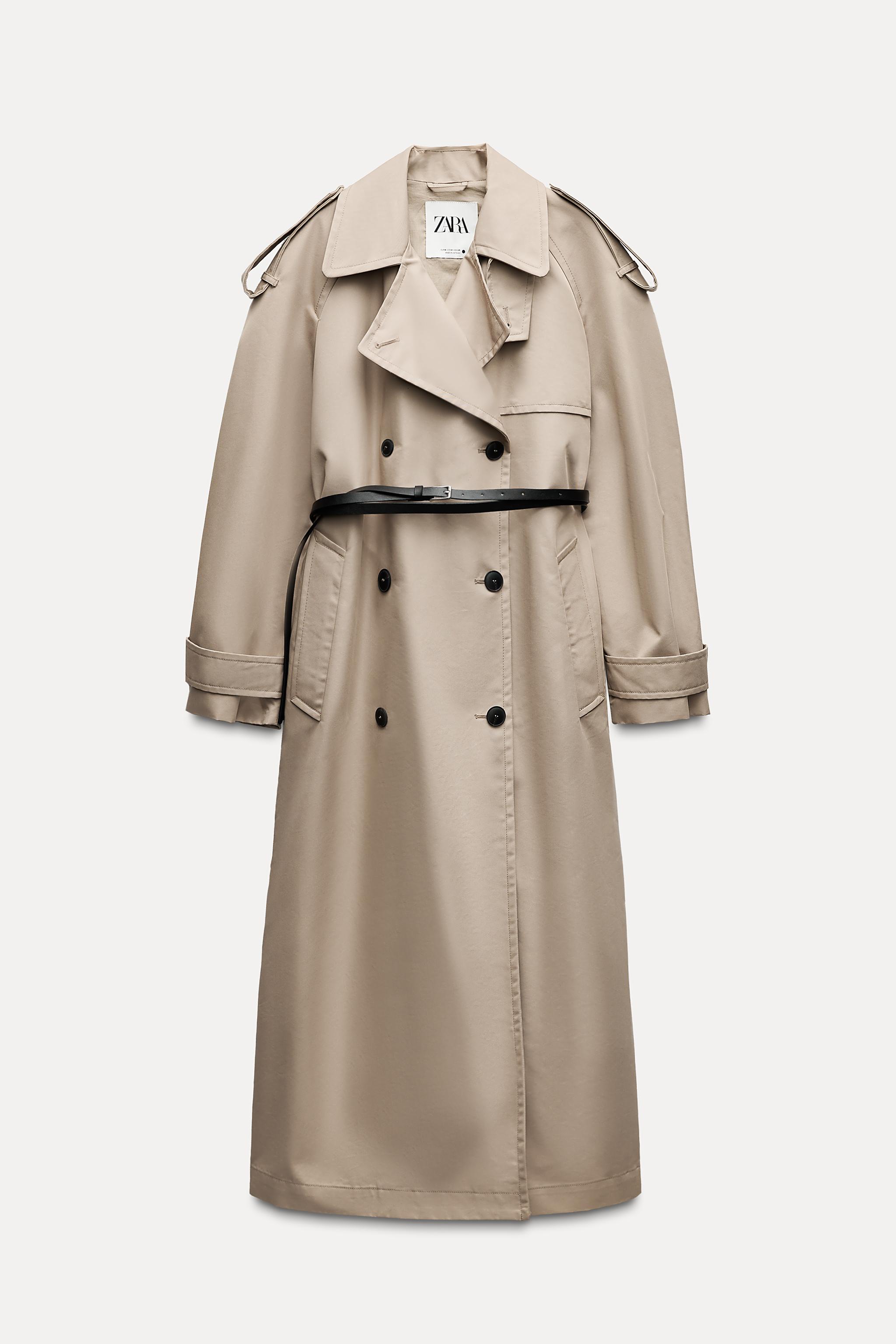 Coat beige zara on sale