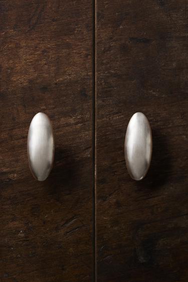 PACK OF SHINY METAL DOOR KNOBS (PACK OF 2) - Silver by Zara