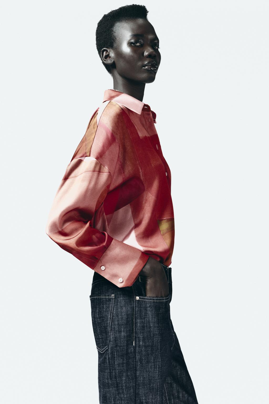 Thumbnail image for SATIN GEOMETRIC PRINT SHIRT
