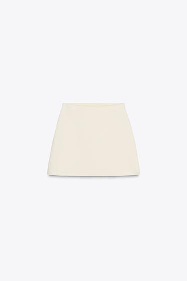 PLAIN KNIT MINI SKIRT - Vanilla by Zara - Image 1