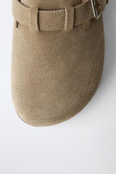 STORIESZ - SPLIT SUEDE CLOGS - Sand Brown by Zara - Image 6