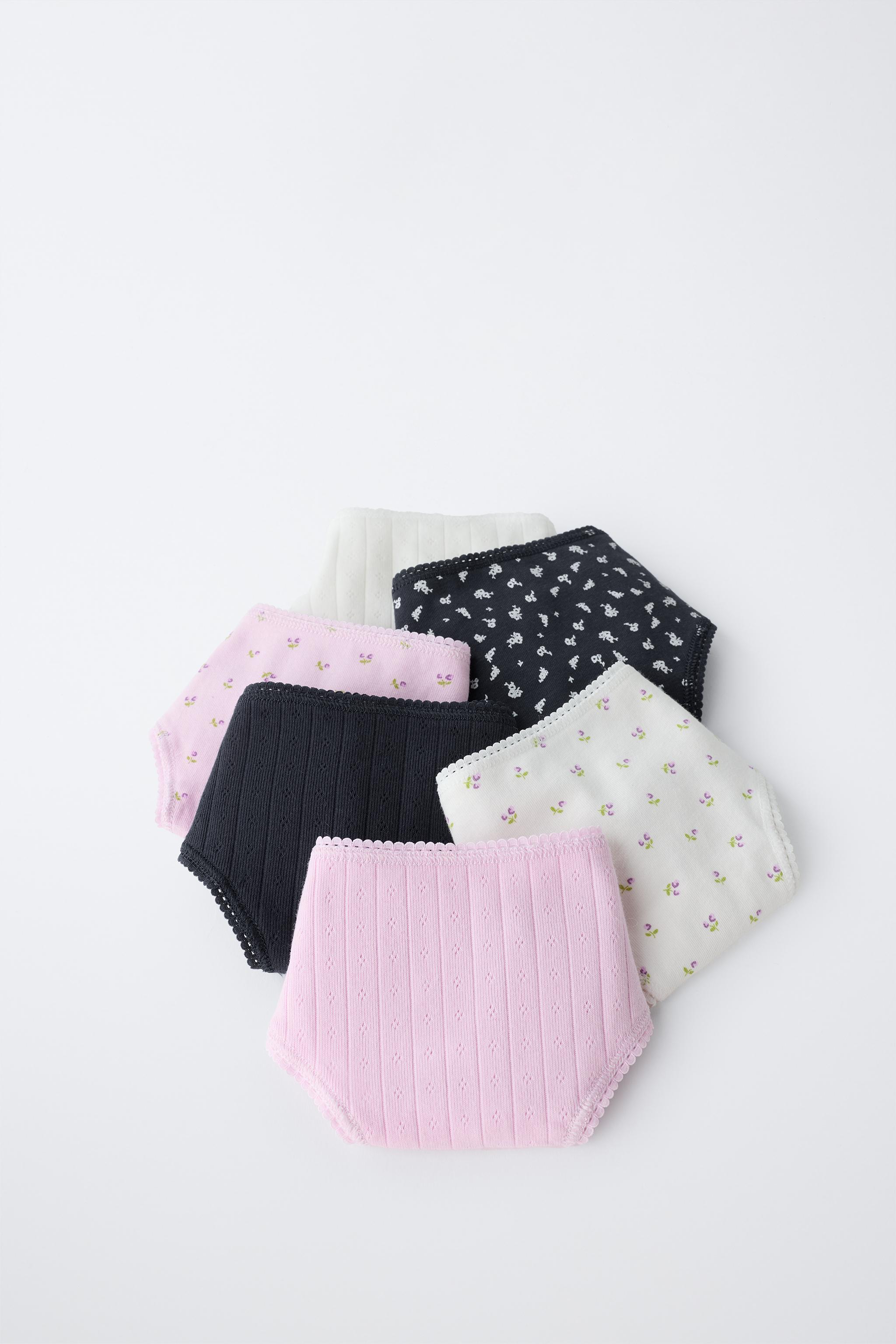 6-14 YEARS / 6-PACK POINTELLE AND FLORAL BRIEFS