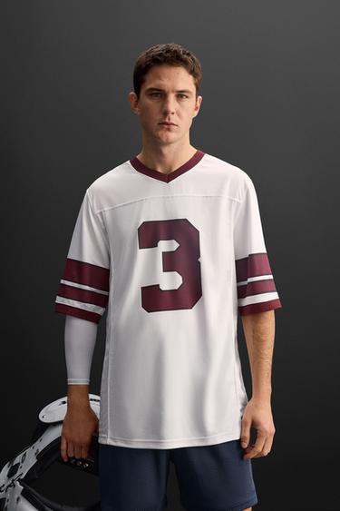 AMERICAN FOOTBALL T-SHIRT - White by Zara