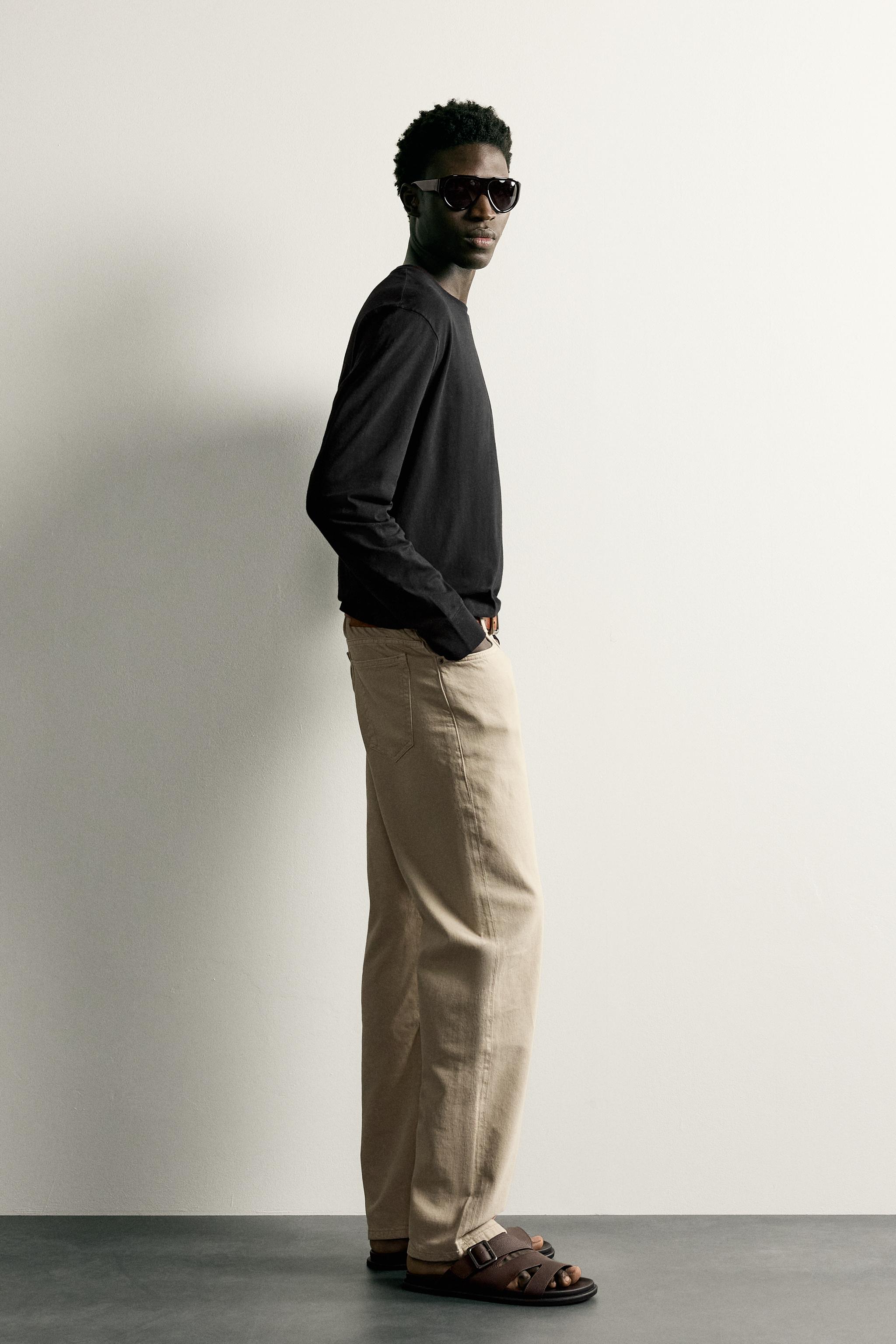 Мужские футболки Zara LIGHTWEIGHT LONG SLEEVE T-SHIRT — фото 4