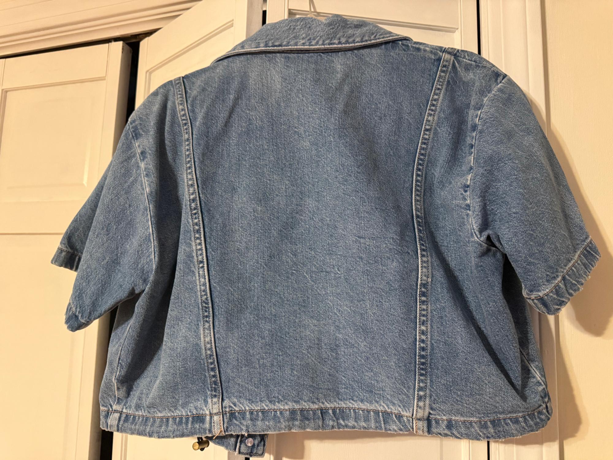 Z1975 CROPPED DENIM SHIRT | SECOND HAND | Zara Preowned
