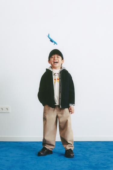 SOFT TOUCH BAGGY TROUSERS WITH PLEATS - Light camel by Zara