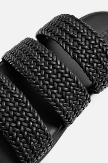BRAIDED STRAP SANDALS - Black by Zara - Image 5