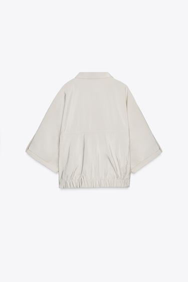 SHORT SLEEVE SAFARI SHIRT - Cream by Zara - Image 6