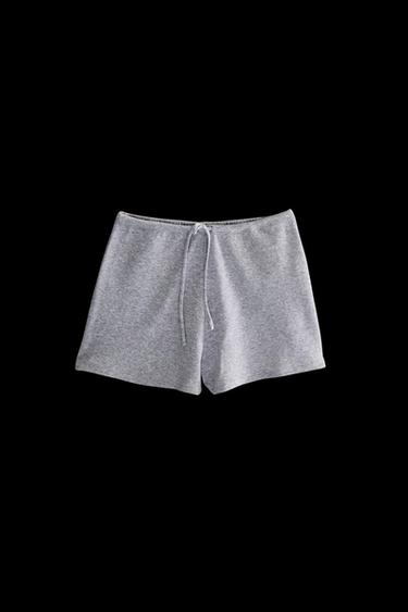 Zara COTTON SHORTS - Gray - Image 0