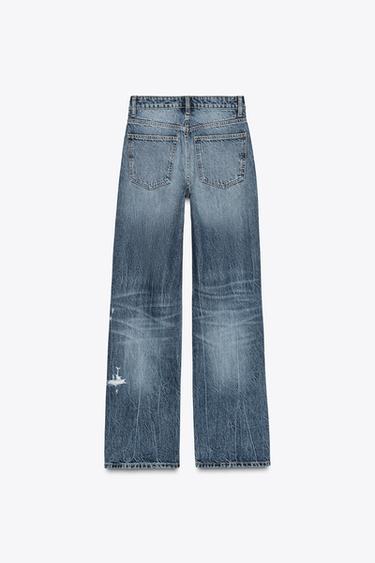 JEAN TRF WIDE LEG DÉCHIRURES TAILLE MOYENNE - Bleu de Zara - Image 8