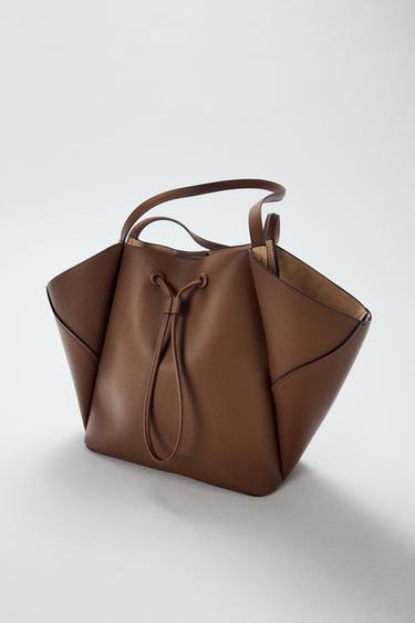 MAXI TOTE BAG WITH DETAILS - Dark tan by Zara