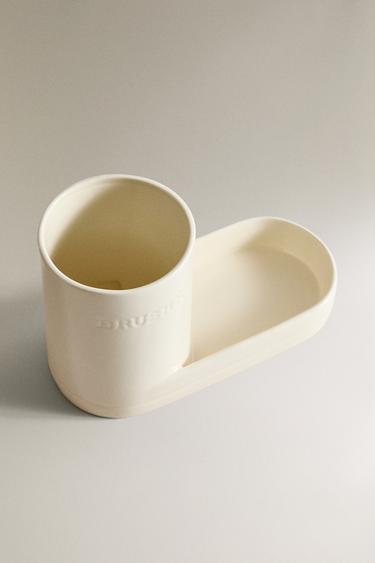 PORTE-USTENSILES CÉRAMIQUE - Crème de Zara - Image 1