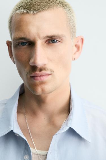 RELAXED FIT SPRAY WASH SHIRT - Light blue by Zara - Image 5