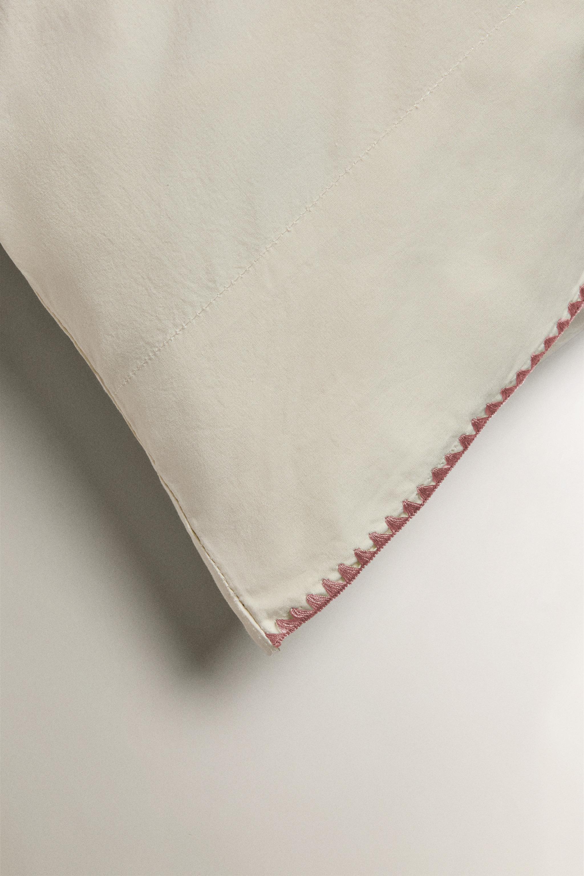 TAIE D’OREILLER ENFANT COTON POINT COQUILLE