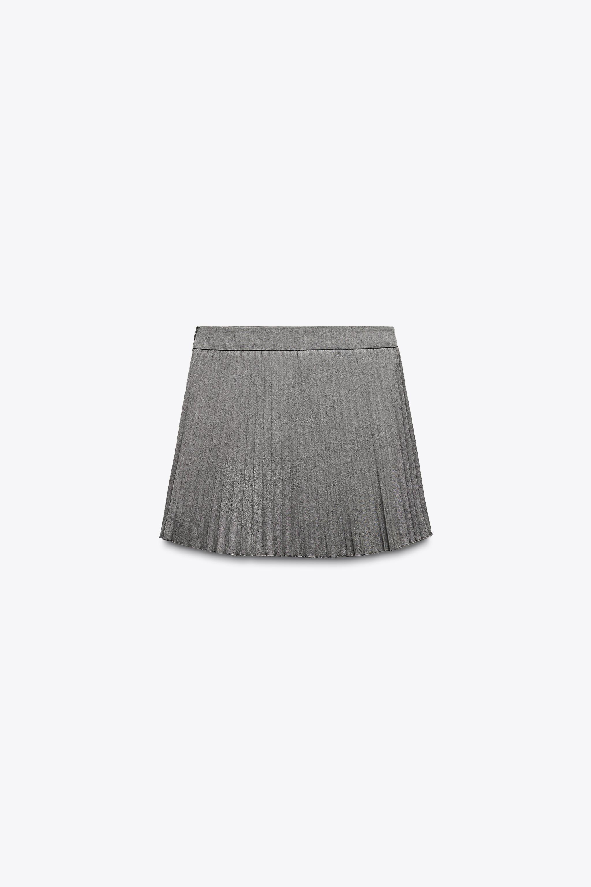 ボックスプリーツ スコート - グレーマール | ZARA Japan / 日本