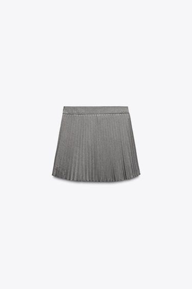 BOX PLEAT SKORT - Grey marl by Zara - Image 3