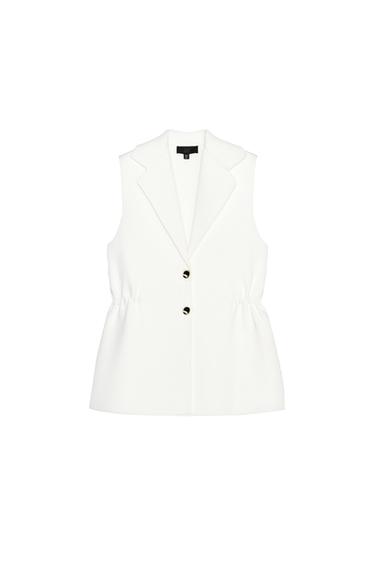 WAISTCOAT TOP WITH GATHERED WAIST DETAIL