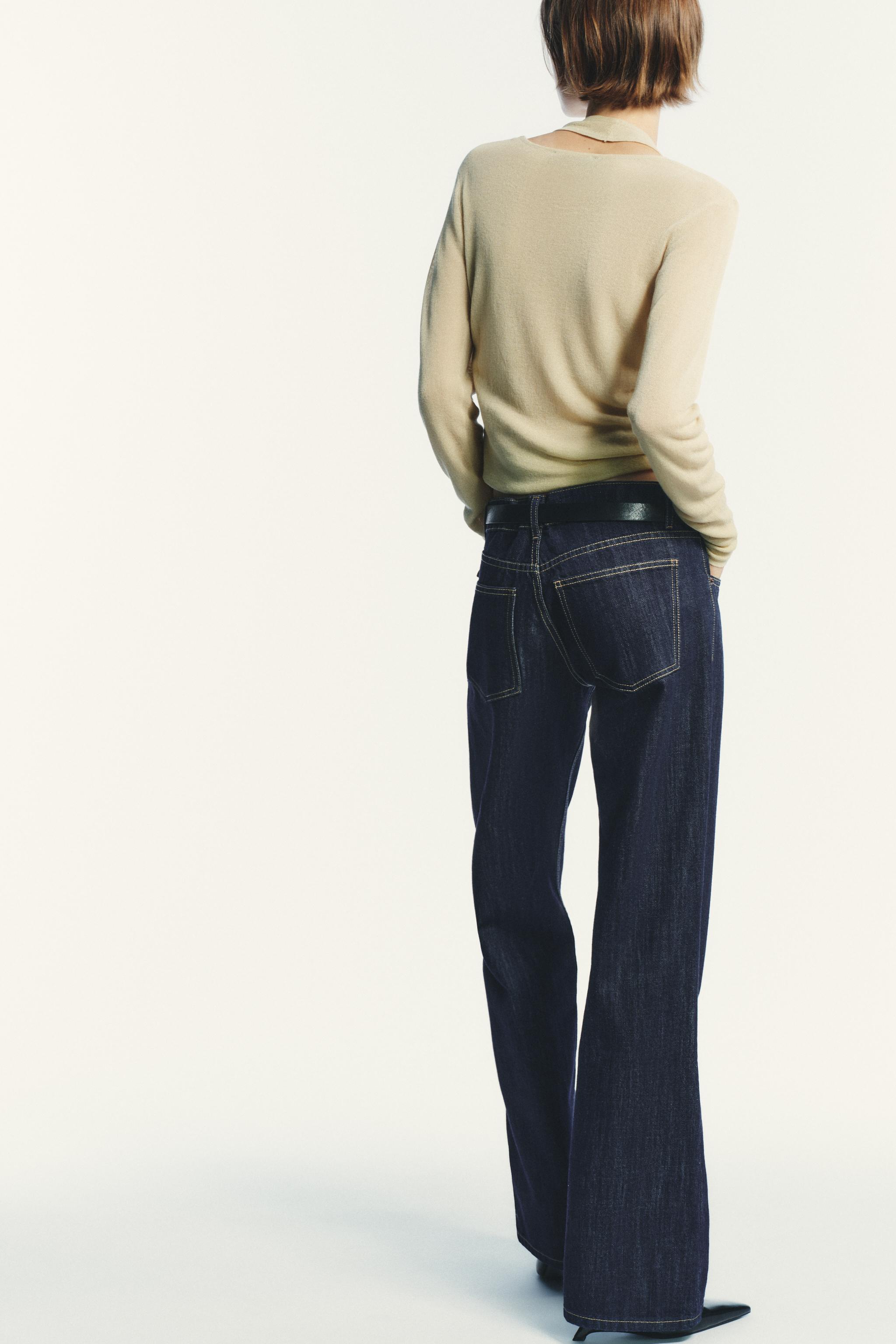 TRF ローライズワイドレッグジーンズ - ブラック | ZARA Japan