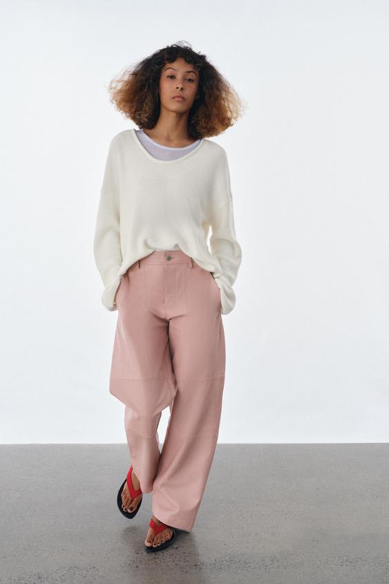 100% LEATHER PANTS ZW COLLECTION LIMITED EDITION from Zara - $359