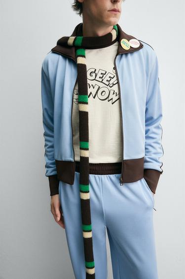 CONTRAST JOGGER JACKET HARRY LAMBERT FOR ZARA X DISNEY - Sky blue by Zara - Image 6