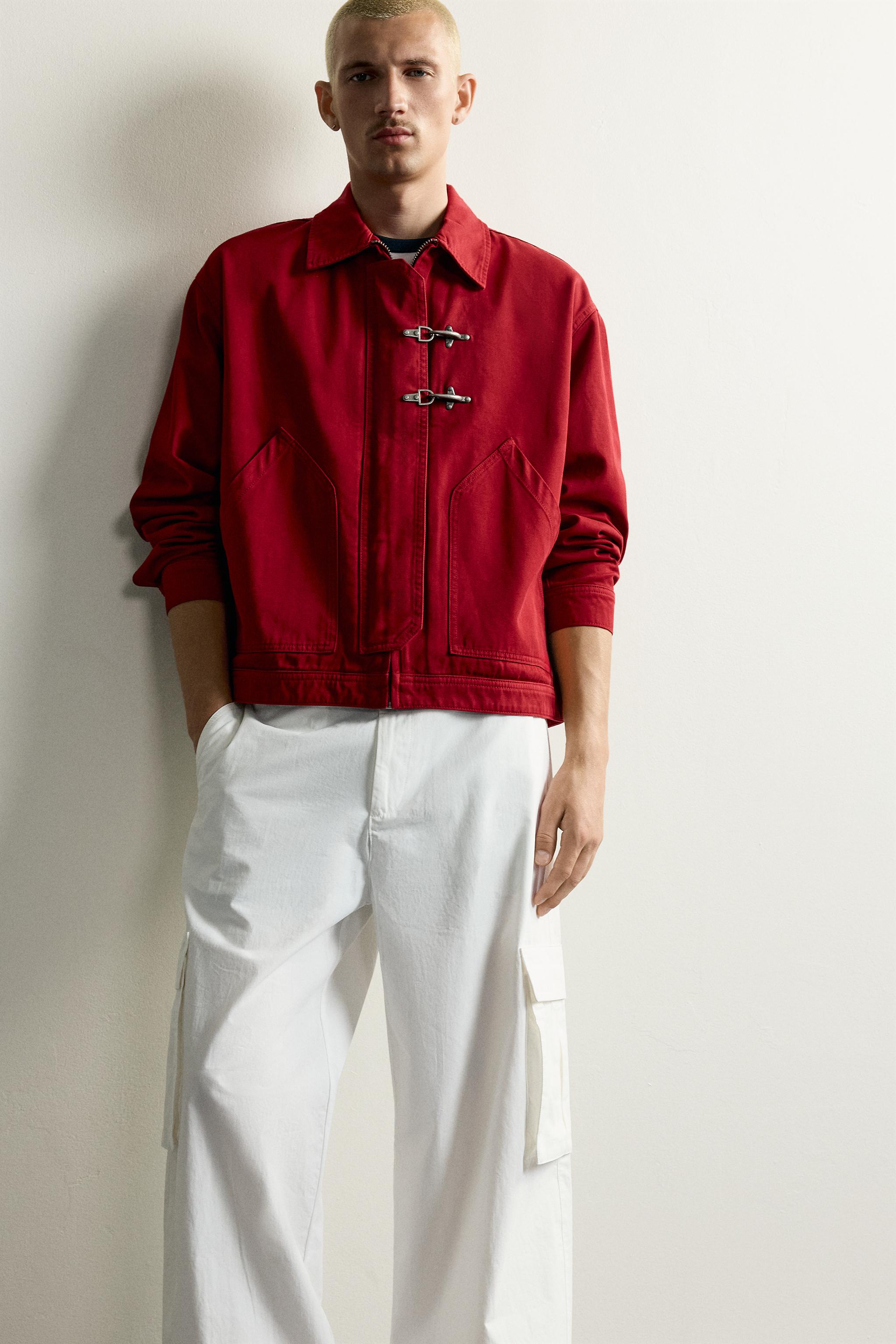 Мужские куртки Zara RELAXED FIT FIREMAN CLASP JACKET — фото 6