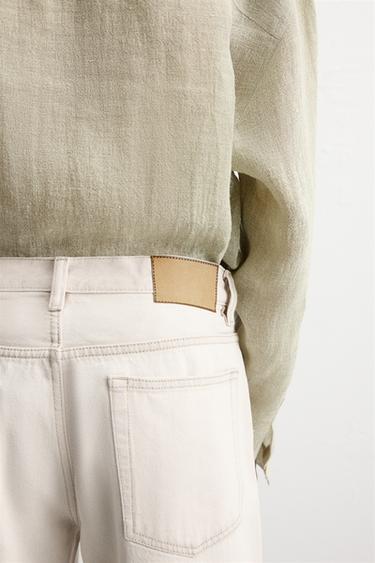 REGULAR STRAIGHT-LEG JEANS - Ecru by Zara