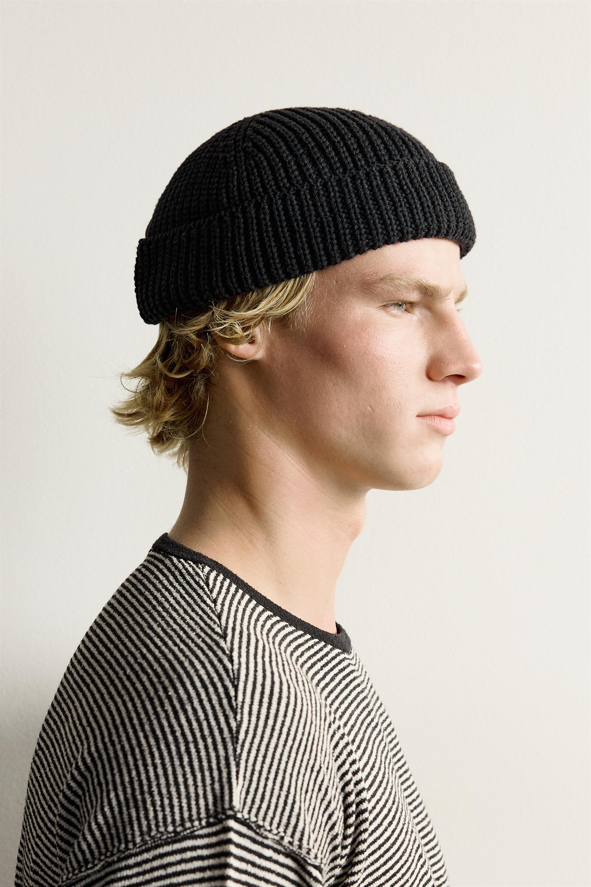 COTTON BLEND KNIT BEANIE