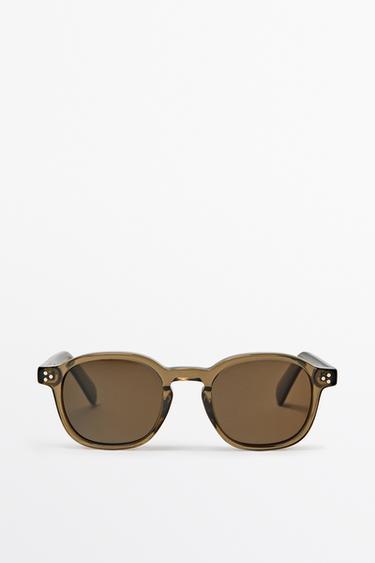Zara Round sunglasses - Black gold - Image 0
