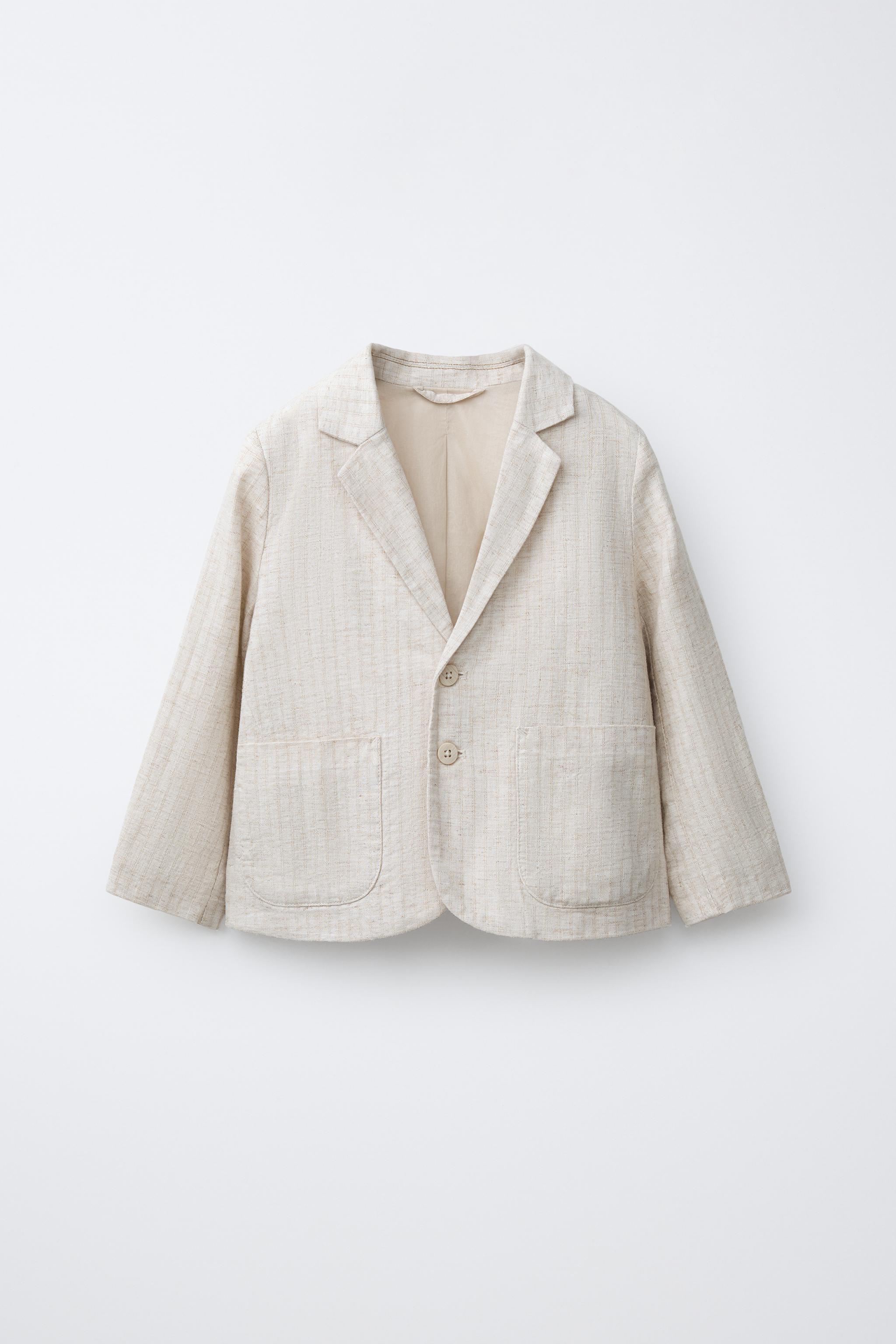 VESTE À RAYURES AVEC LIN