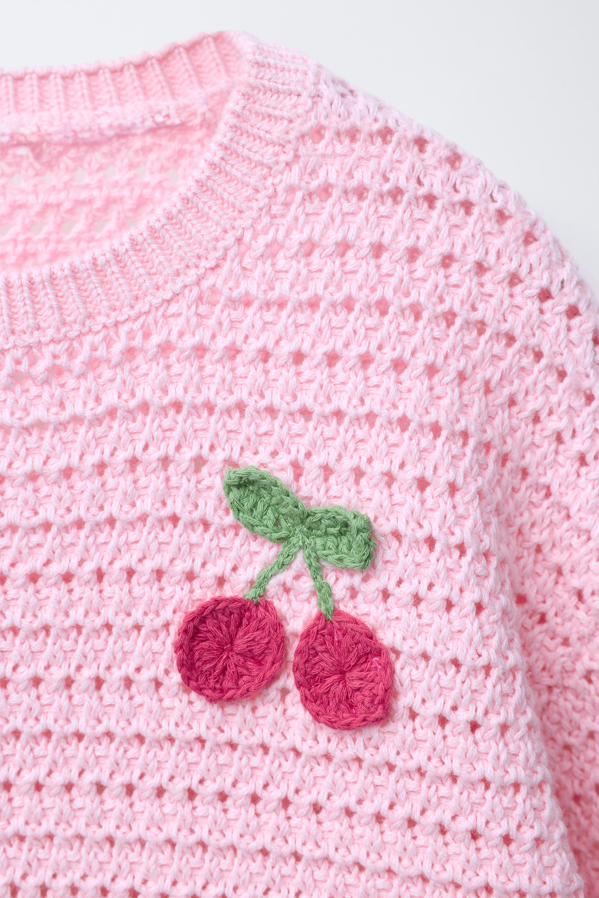 PULL EN MAILLE CERISES